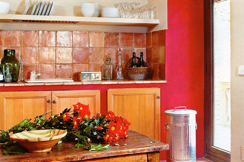 Auch als Wandfliesen geeignet: Art Rusticalis Fliesenspiegel über der Arbeitsplatte in der Küche.