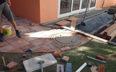 Ziegelplatten aussen Spritzschutz