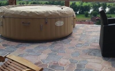 Bodenplatten Pool Fliesen Mosaik