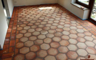 Sechseck-Fliesen handgeformt