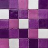 violette Wandfliesen als Fliesenspiegel für Bad und Küche