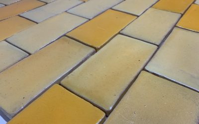 Wandfliese Art Levis 7,5x15 gelb schattiert