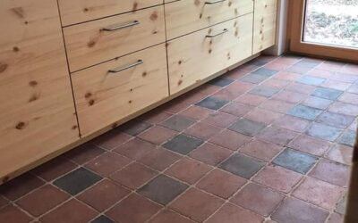 bunte Küchenfliesen: Bodenziegel