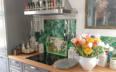 Grüne Küchenfliesen