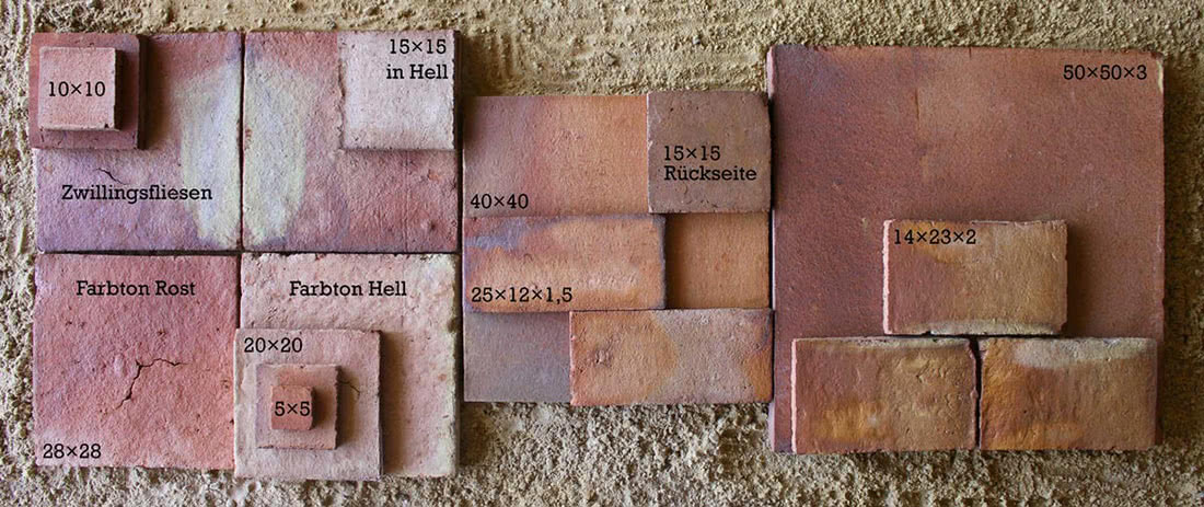 Terracotta Fliesen, Bodenfliesen Wärmespeicher