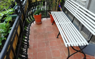 Terracottafliesen Sternboden Balkon