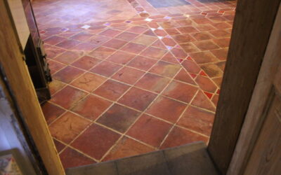 Terracotta Fliesen Verlegung Muster Anschluss-Band