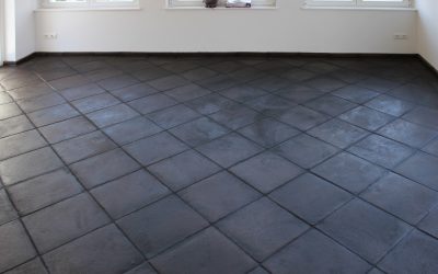 Bodenfliesen schwarz, seidenmatt