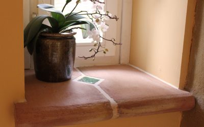 Bodenziegel Fensterbank