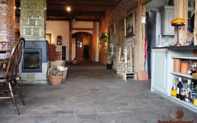 Dunkle Sechseckfliesen