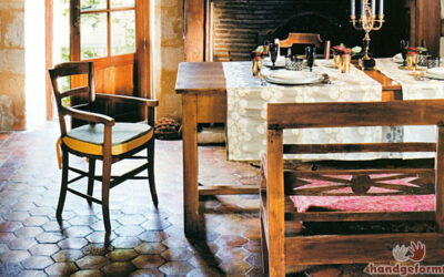 Sechseckige Fliese im Wohnbereich