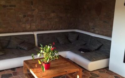 Wohnzimmer Fliesen Lehm Puzzle Mosaik