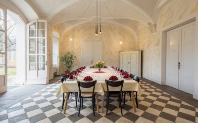 Schachbrettfliesen Art Blättermann