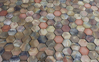 sechseckige Feldbrandsteine