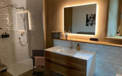 Subway Fliesen im Badezimmer, weiß