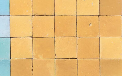 Terracotta Fliesen matt glasiert gelb