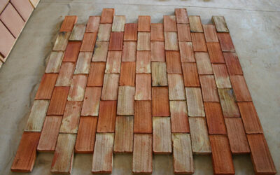 Farbbeispiel Ziegelfliesen, Ziegelsteine